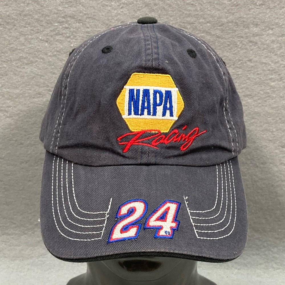 Men's Hat / Cap NAPA Racing 24 Nascar Navy by Hendrick Motorsports. Adjustable.